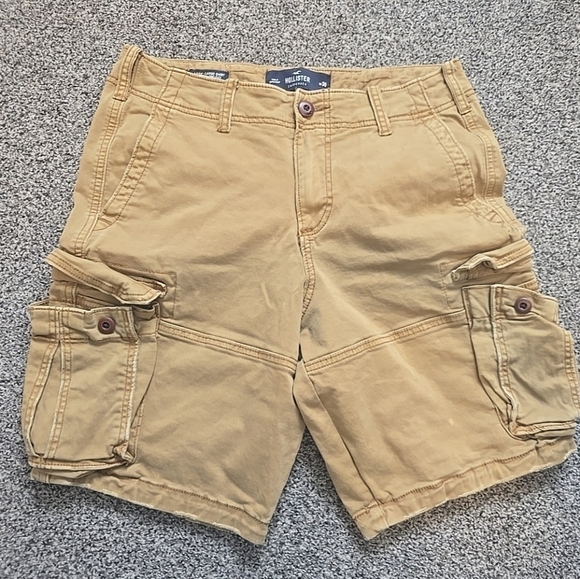 Hollister Other - Hollister Men's Khaki Cargo Shorts Tan Utility Pockets Button Fly Y2K Size 30